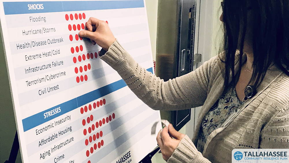 Participants rank priorities on a chart